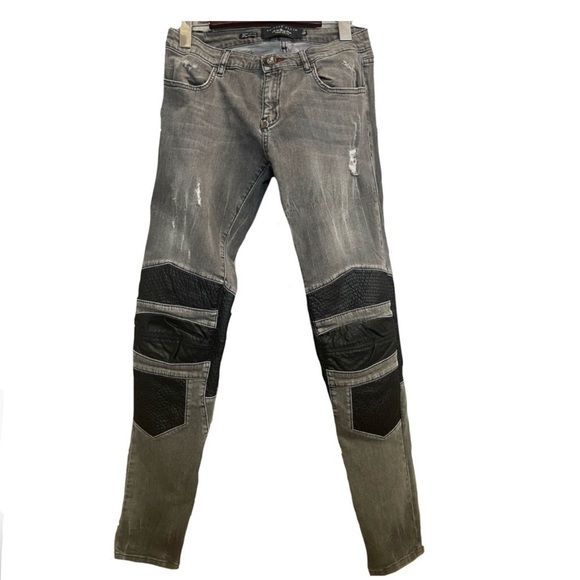 Philipp Plein Other - Philipp Plein Leather & Denim Pants – Authentic – Size 32 – Luxury Designer